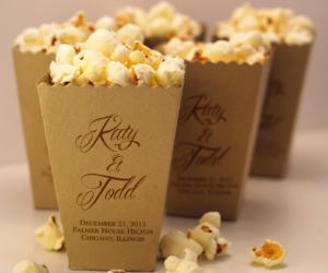 Cardboard popcorn boxes