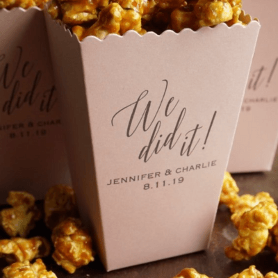 Logo popcorn boxes