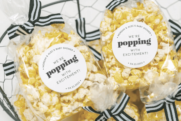 custom popcorn labels